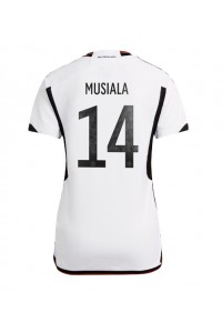 Tyskland Jamal Musiala #14 Fotballdrakt Hjemme Klær Dame VM 2022 Korte ermer